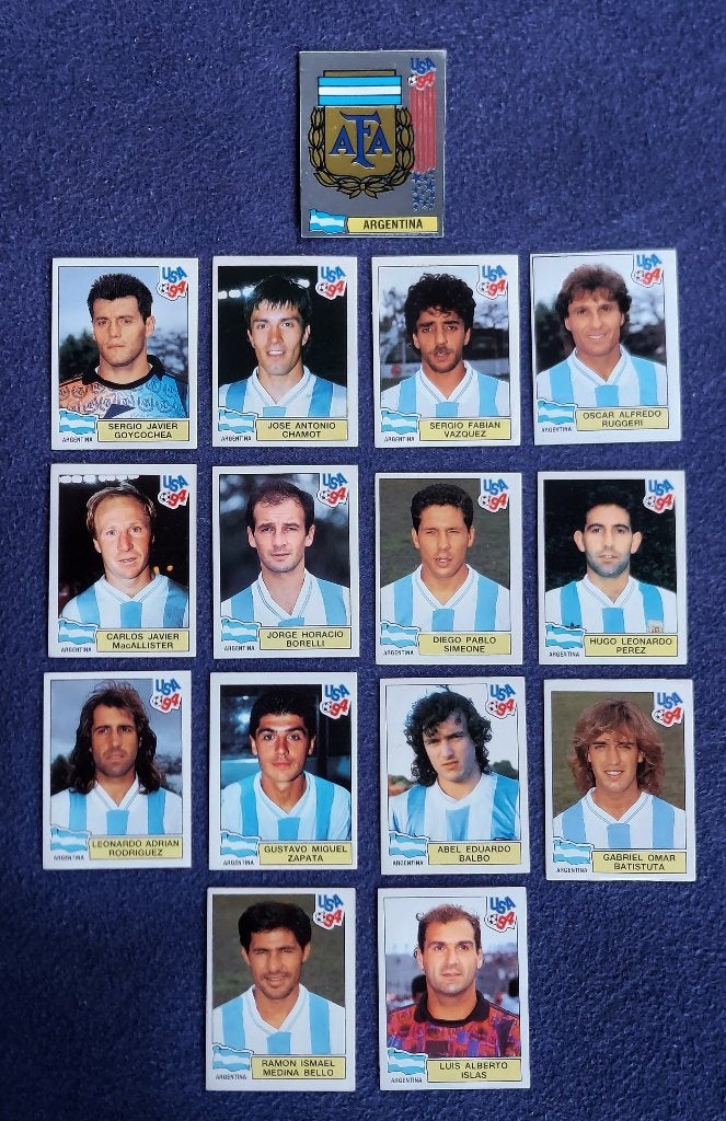 15 versch. Panini stickers voetbal 'WK USA 1994 - Argentinië, Ophalen of Verzenden, Nieuw, Meerdere stickers