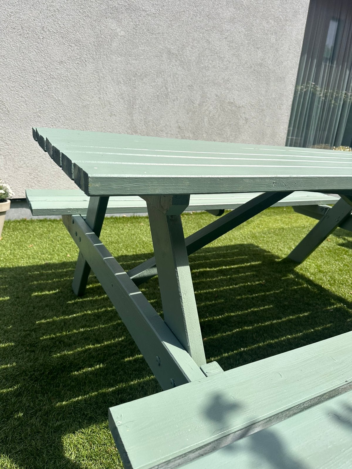 Picknicktafel, Jardin & Terrasse, Tables de pique-nique, Enlèvement, Utilisé, Rectangulaire, Bois