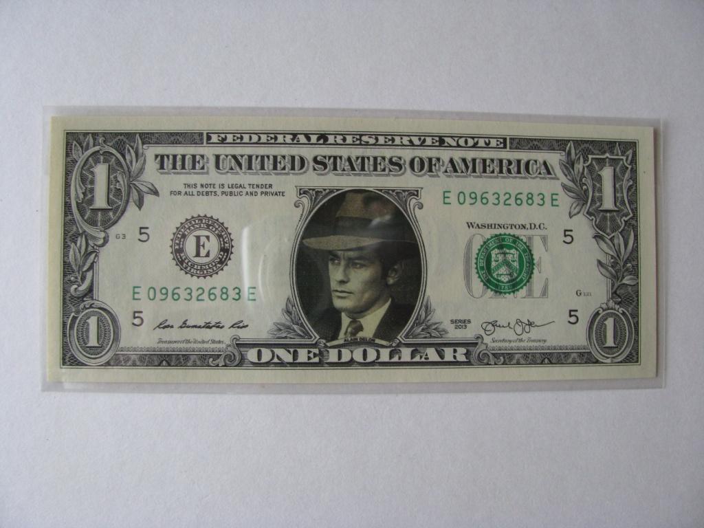 Véritable billet de un dollar Alain Delon.neuf, Timbres & Monnaies, Billets de banque | Amérique, Envoi
