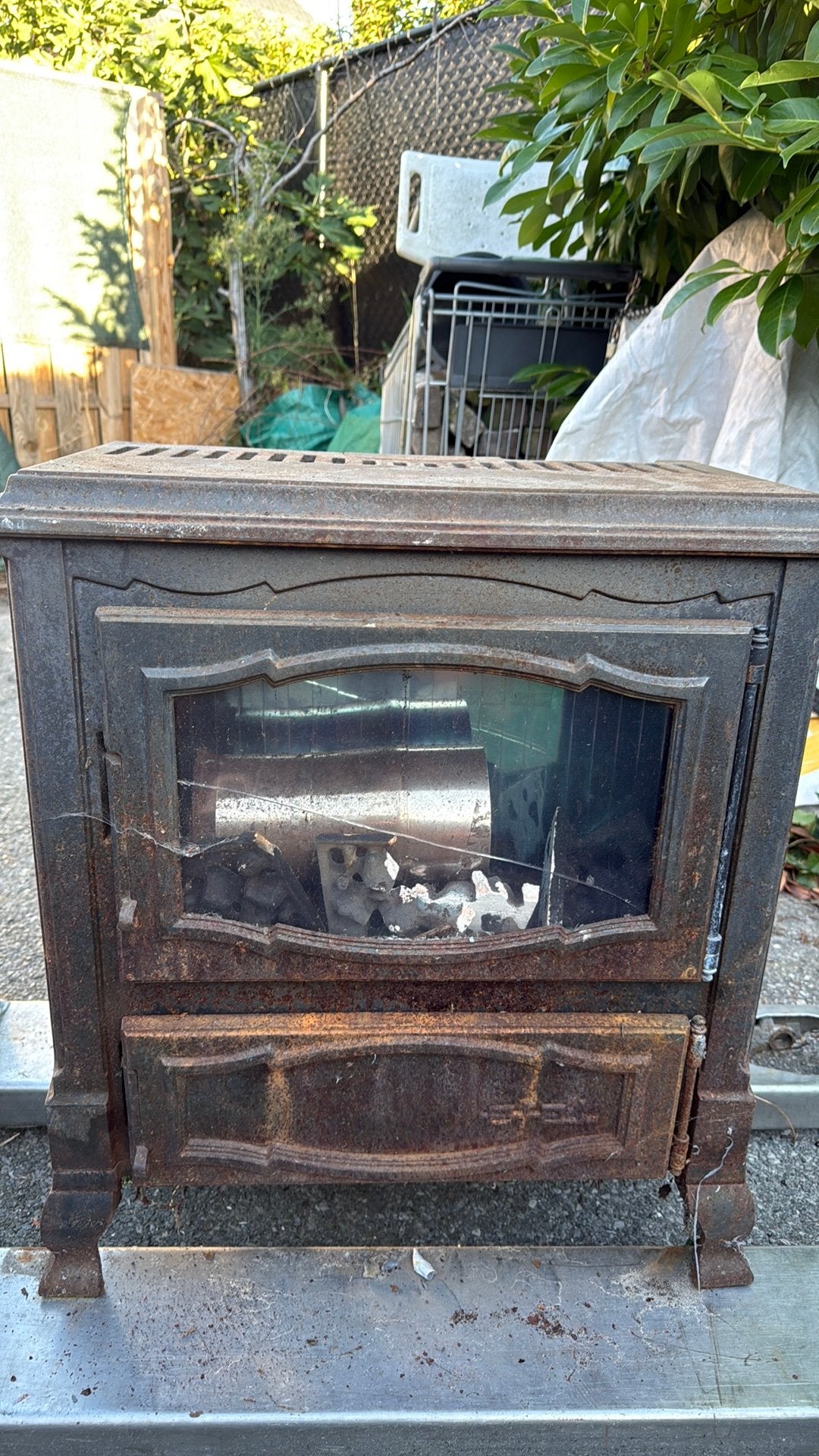 Gaskachel Fonderies du Lion – aardgas – 6 kW, Huis en Inrichting, Kachels, Ophalen, Gebruikt, Gas, Vrijstaand