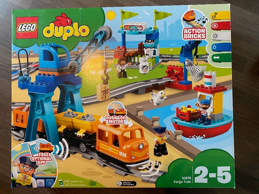Lego duplo trein + twee sets wissels, Ophalen, Overige thema's, Zo goed als nieuw, Compleet