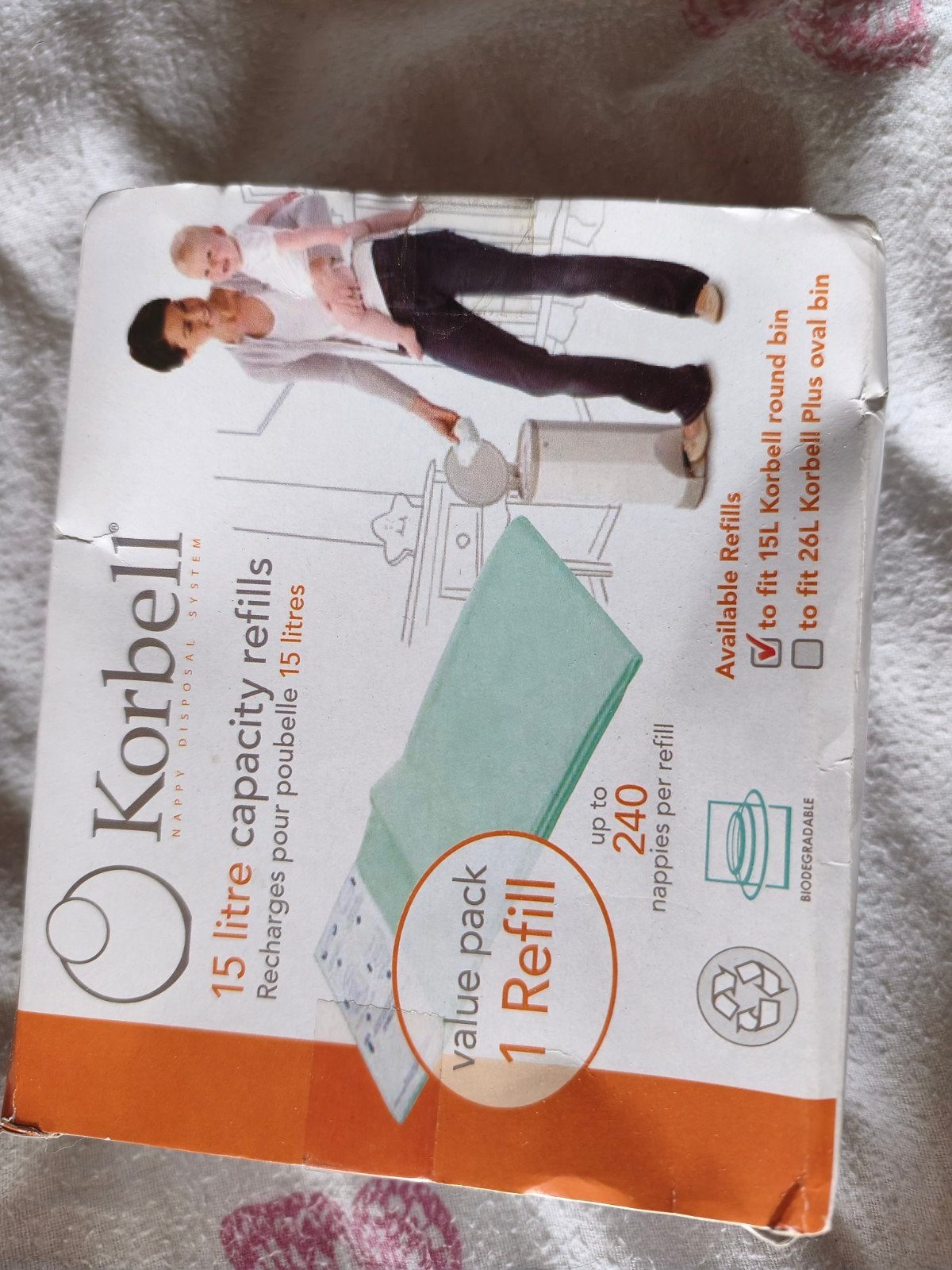 korbell navulling zakjes - 15L, Kinderen en Baby's, Badjes en Verzorging, Ophalen of Verzenden, Luieremmer