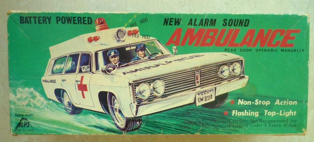 ALPS Toys Ambulance in origenele doos  - blikken auto, Antiek en Kunst, Ophalen of Verzenden