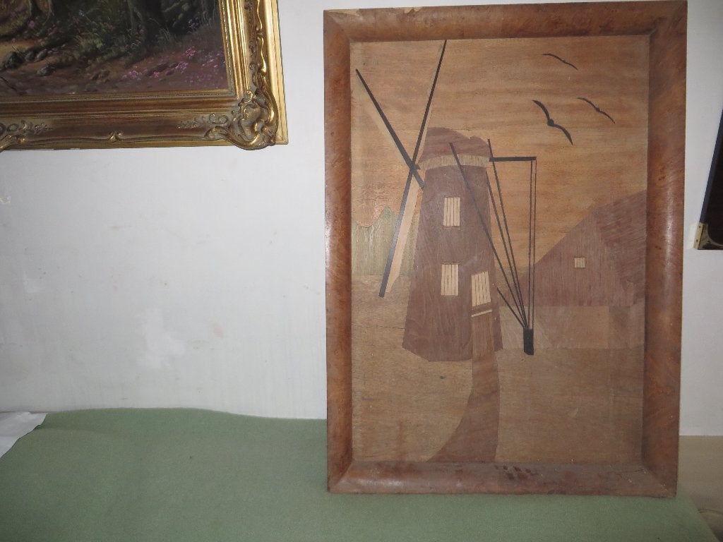 molen in houtsnijwerk, Ophalen, Handgemaakt