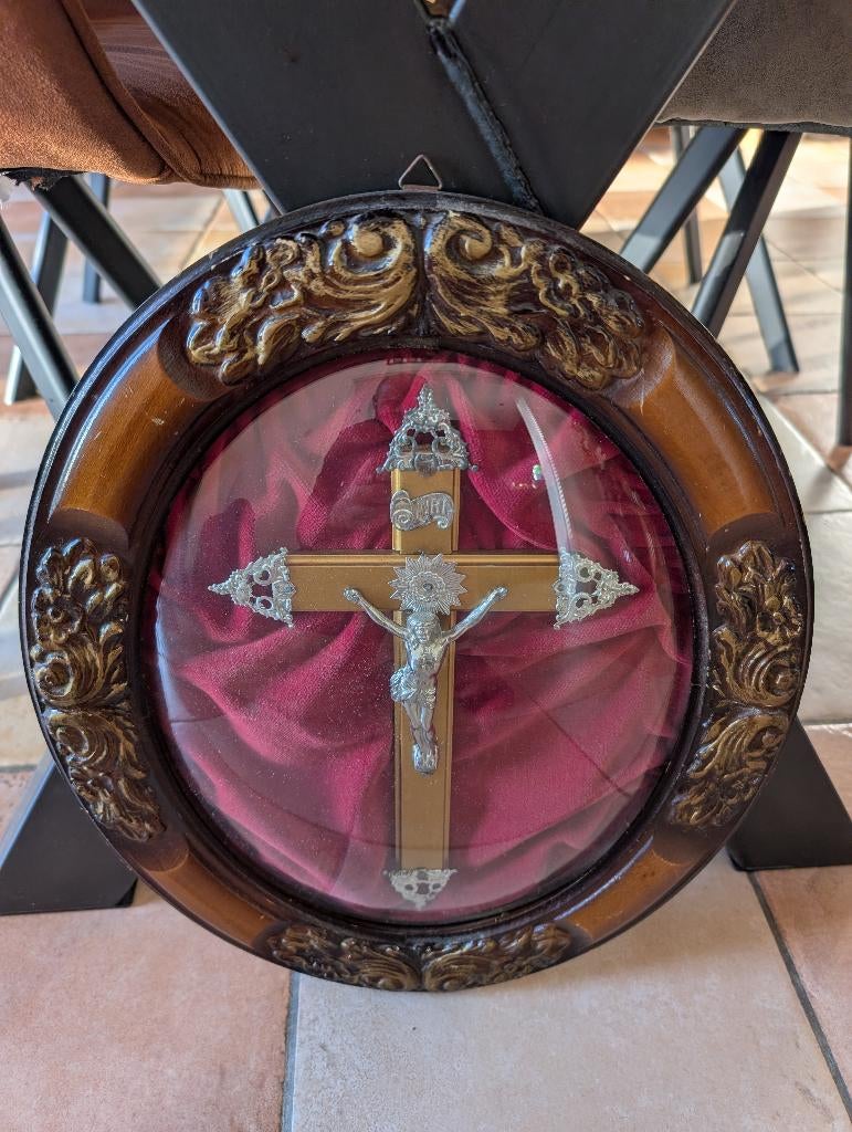 Cadre religieux religion Jésus vintage ancien brocante, Antiquités & Art, Enlèvement ou Envoi