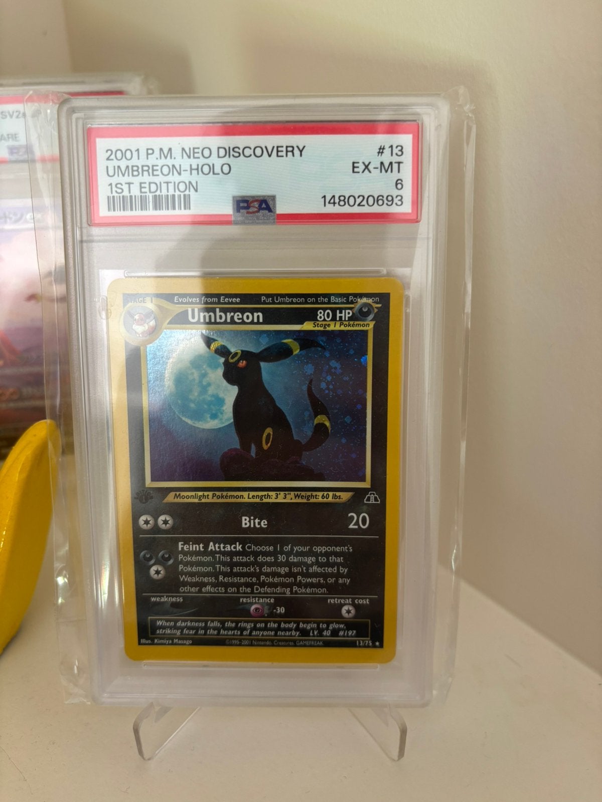 Pokémon PSA 6 Neo Discovery Moonbreon Umbreon, Enlèvement, Neuf, Cartes en vrac, Foil