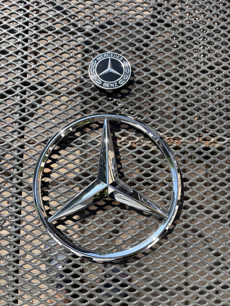 Calandre étoile Mercedes-Benz + logo original, Enlèvement ou Envoi, Mercedes-Benz, Utilisé, Capot moteur