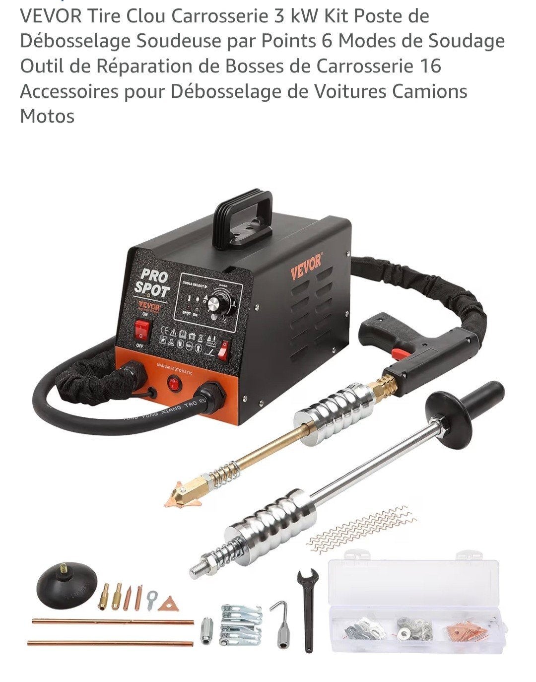 À vendre – Débosseleur à souder VEVOR Pro Spot 3 kW, Doe-het-zelf en Bouw, Gereedschap | Lasapparaten, Ophalen of Verzenden