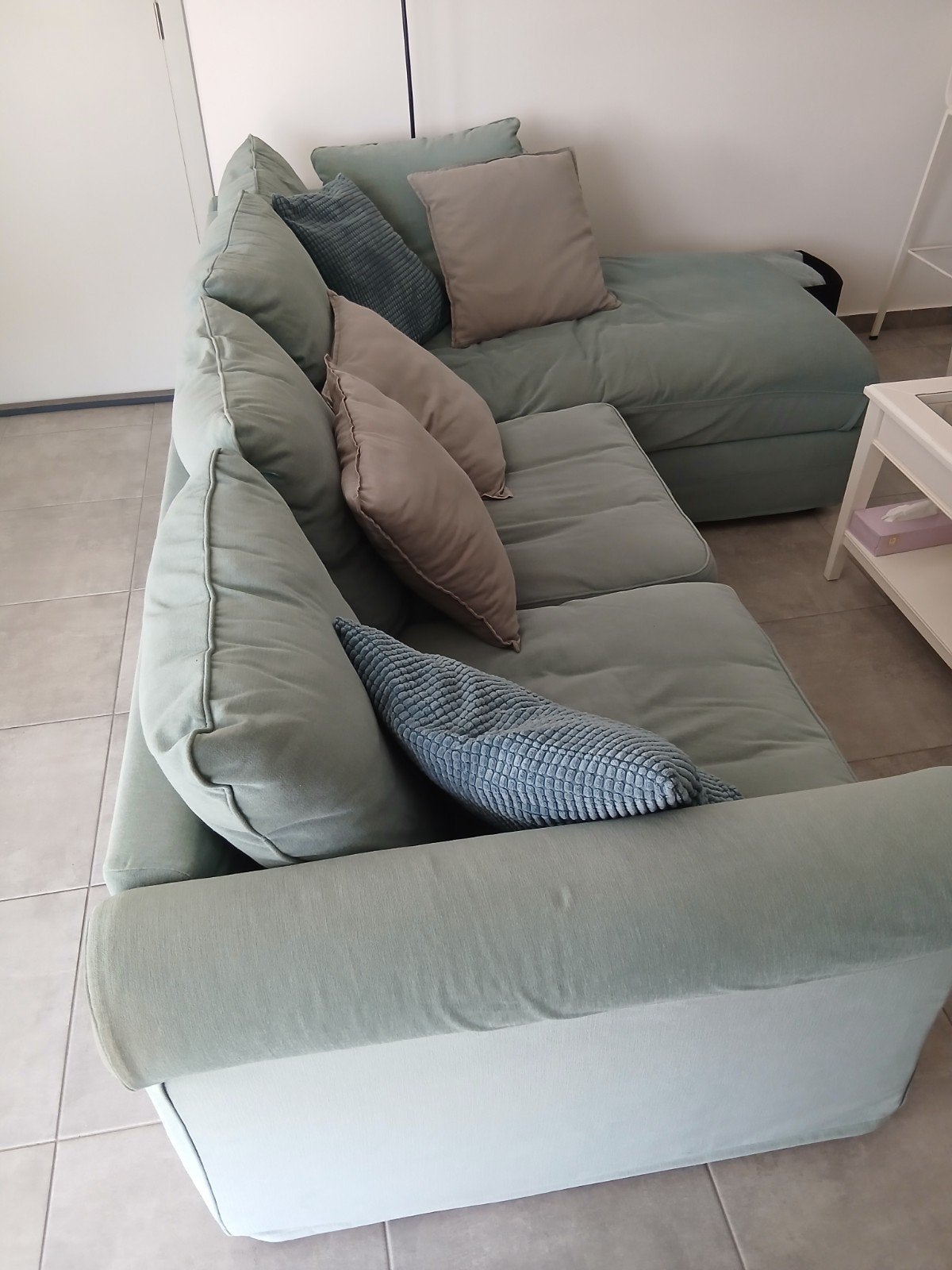 Te koop salon, Ophalen, Gebruikt, Hoekbank, Stof