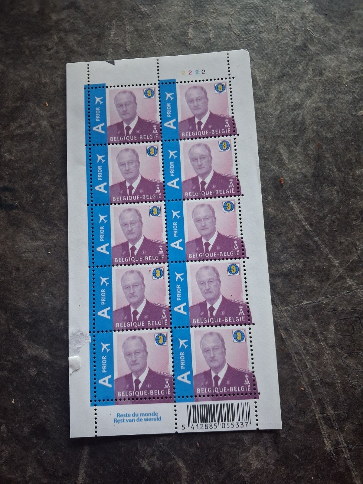 Vel met 10 postzegels REST VAN DE WERELD, Ophalen of Verzenden, Postfris