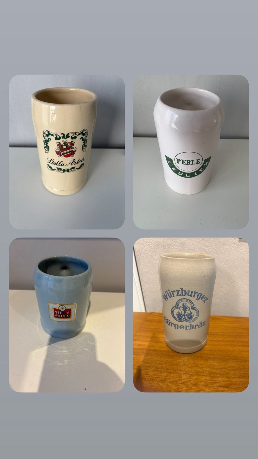 4 steengoed bierpullen (5€ per stuk), Verzamelen, Ophalen of Verzenden, Zo goed als nieuw