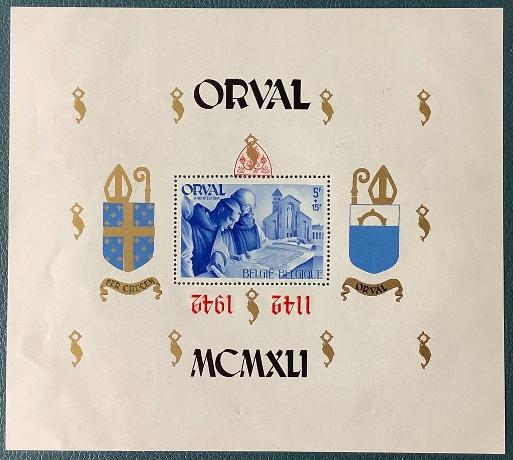 Blok 22. 1941. Postfris. Orval. OBP: 130,00 euro., Sans timbre, Neuf, Non oblitéré, Gomme originale