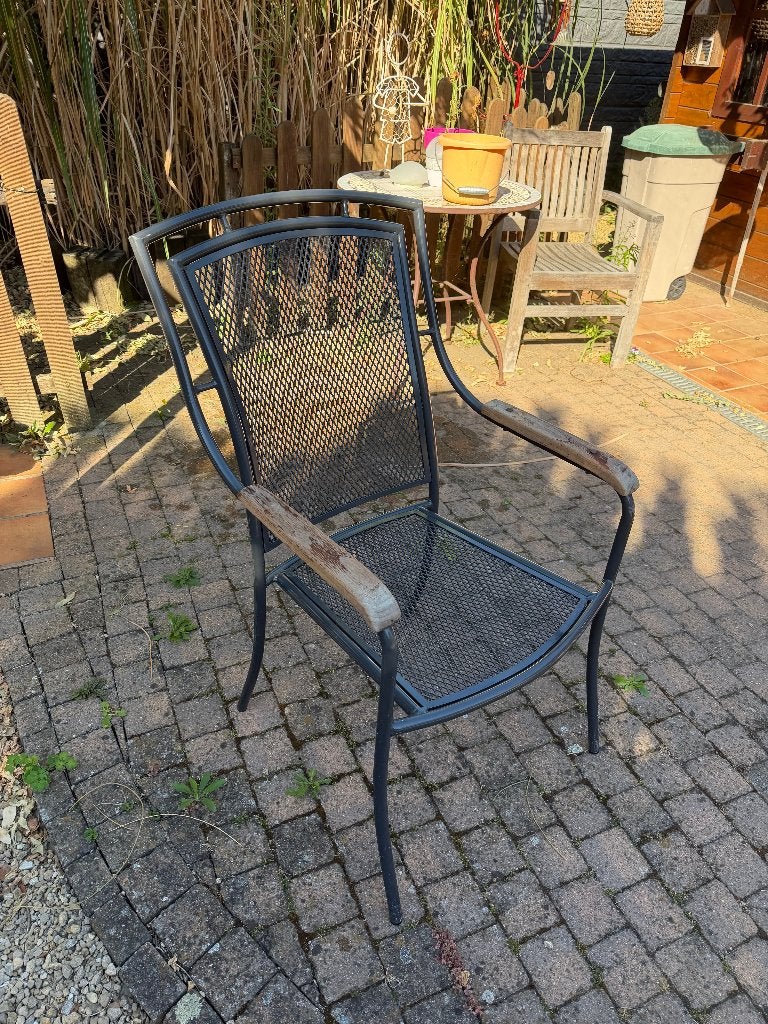 chaises de jardin, Enlèvement, Utilisé, Métal, Empilable