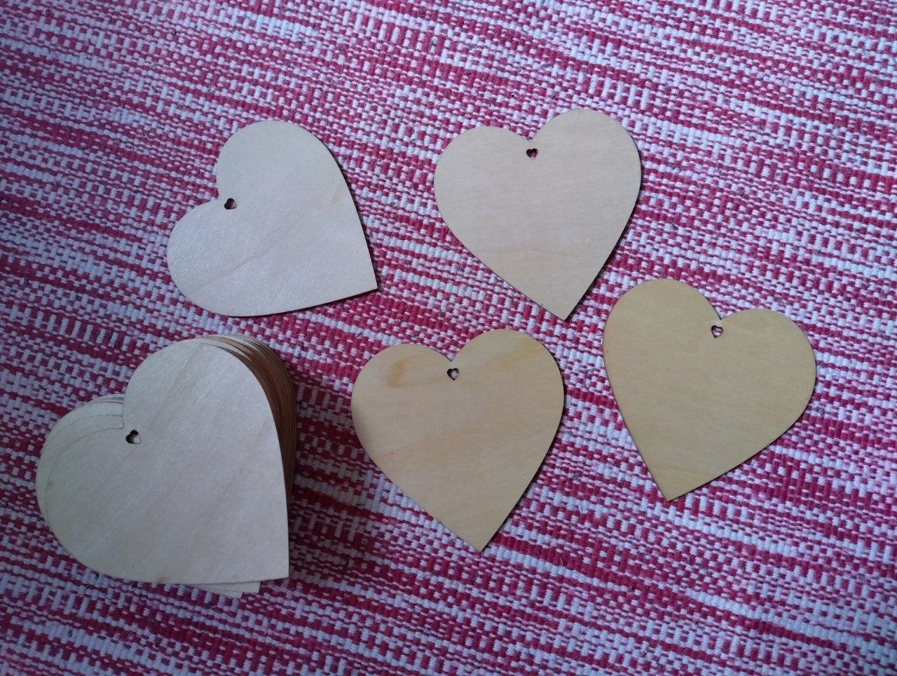 Houten harten Dekoratie Trouwaccessoire, Kleding | Dames, Ophalen of Verzenden