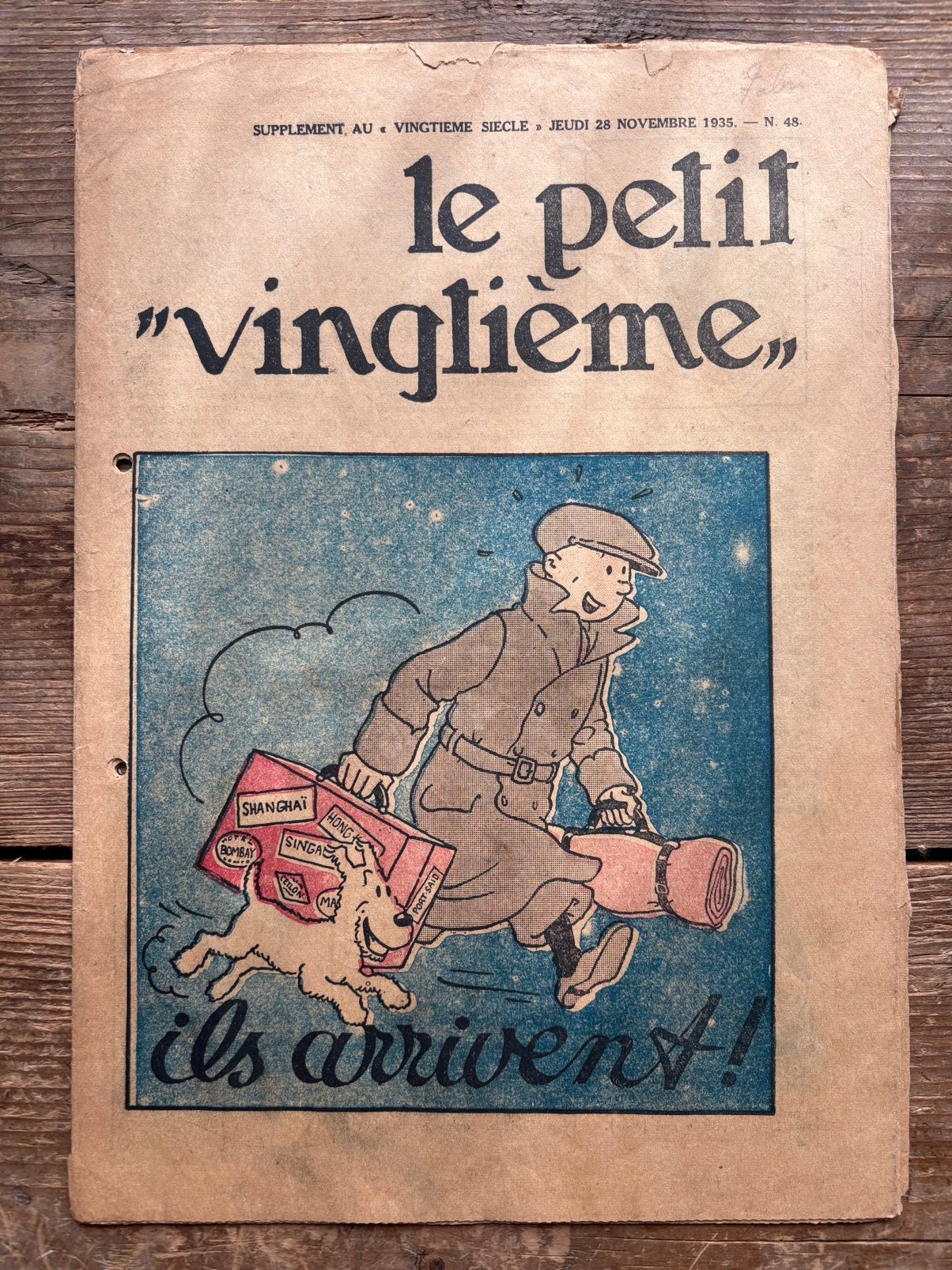 TINTIN - LE PETIT VINGTIÈME - numero 48 - 28 Novembre 1935, Livres, BD, Une BD, Enlèvement ou Envoi, Utilisé