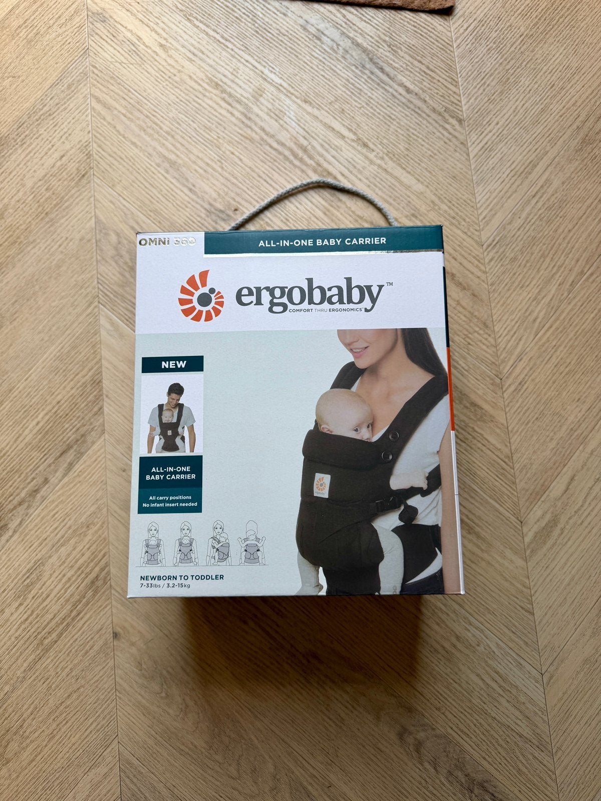 Ergobaby Omni 360 Draagzak Zwart Nieuw Ongebruikt In Doos, Overige merken, Verzenden, Nieuw, Buik, Rug of Zij