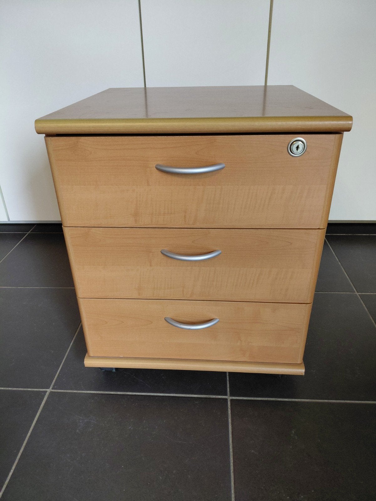 Houten ladenkast bureaukast, Ophalen, Gebruikt