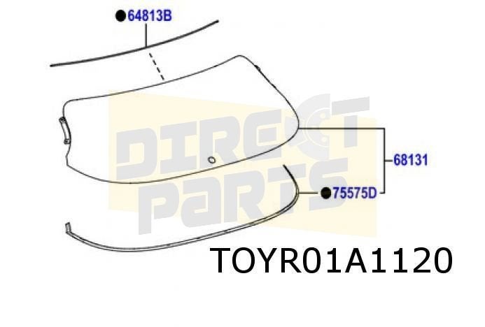 Toyota Yaris Cross achterruit (Privacy Glass) Origineel! 681, Neuf, -, Toyota, -
