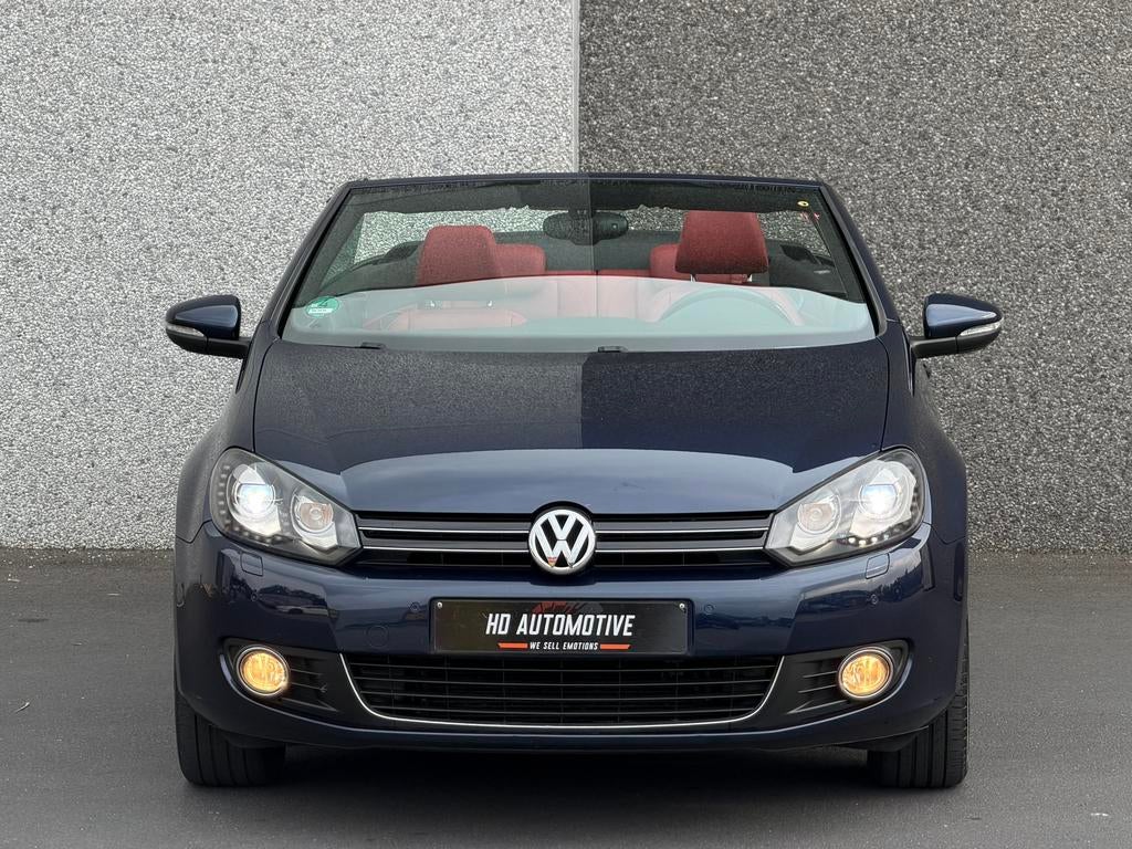 VW GOLF 6 CABRIO 1.4i *AUTOMATIC* 2011 EURO5 • LEDER • AIRCO, Stof, 4 cilinders, Cabriolet, Blauw