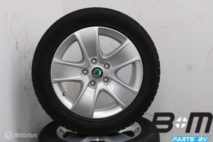 WINTER! ORIGINEEL! 16 inch velgen Skoda Octavia! 1Z0601025T, Gebruikt, 16 inch, Banden en Velgen, Personenwagen