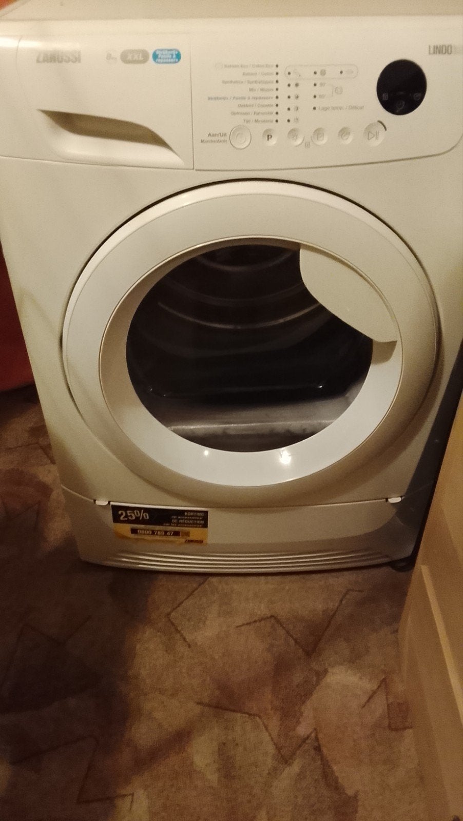 Sèche linge Marque zanissu, Electroménager, 6 à 8 kg, Classe énergétique A ou plus économe, Enlèvement ou Envoi, Comme neuf