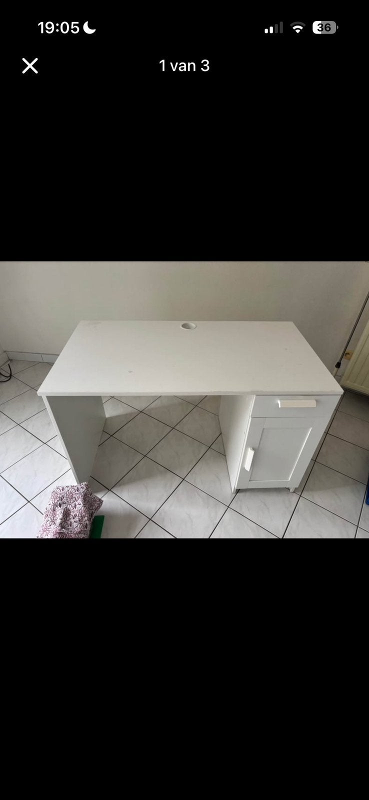 Bureau, Huis en Inrichting, Bureaus, Ophalen, Gebruikt, 120 cm, IKEA