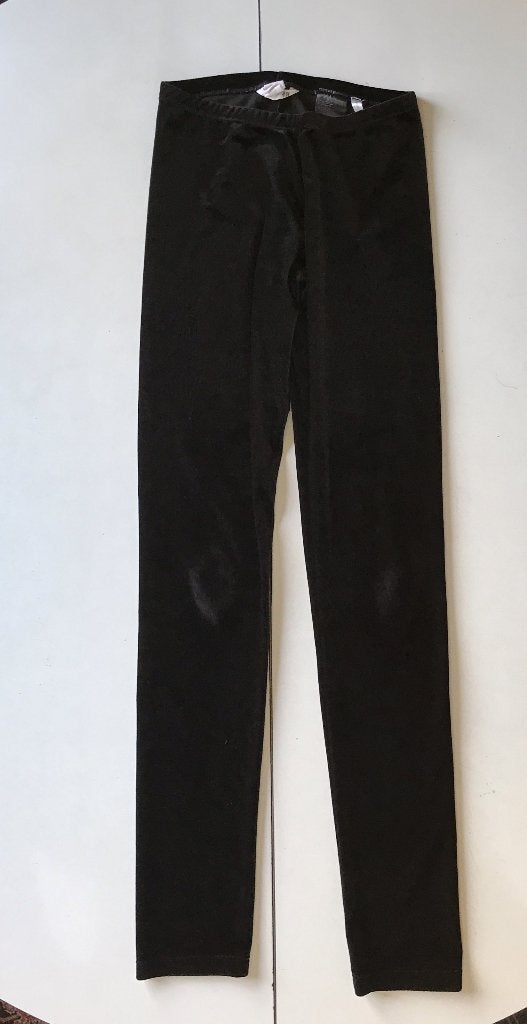 Velours zwarte LEGGING - maat 164, Broek, Meisje, H&M, Ophalen of Verzenden