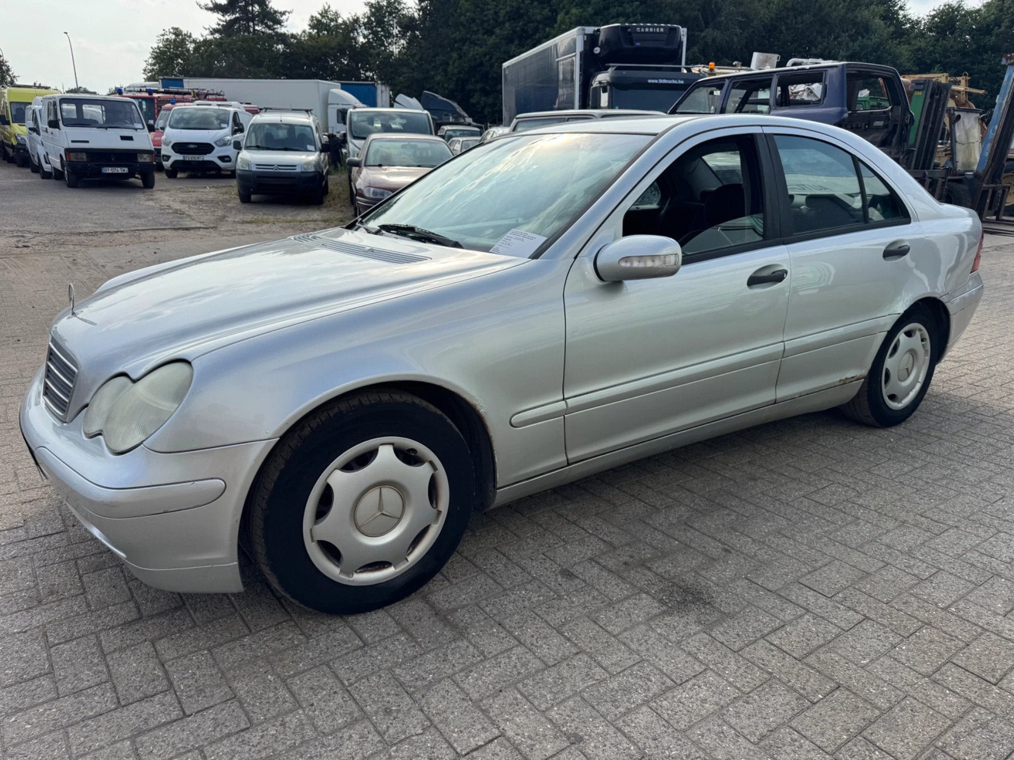 Mercedes-Benz C-Klasse *C200CDI-AIRCO* (bj 2001), Auto's, Oldtimers, Mercedes-Benz, Bedrijf, Zilver of Grijs, Te koop