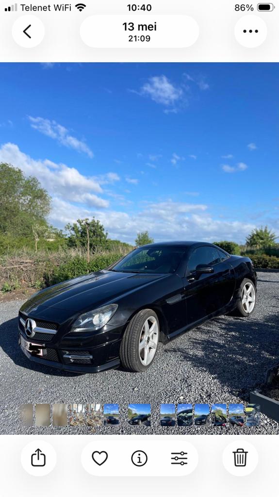 Mercedes SLK 200 Cabrio zwart, Auto's, Mercedes-Benz, Automaat, Euro 5, Zwart, Cabriolet