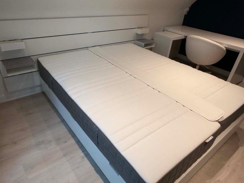 dubbel persoonsbed met hoofdeinde en nachtkastjes, Comme neuf, Enlèvement, 200 cm, 160 cm