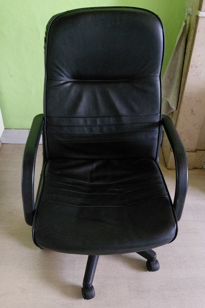 Chaise de bureau noire, Maison & Meubles, Enlèvement, Utilisé, Noir, Chaise de bureau