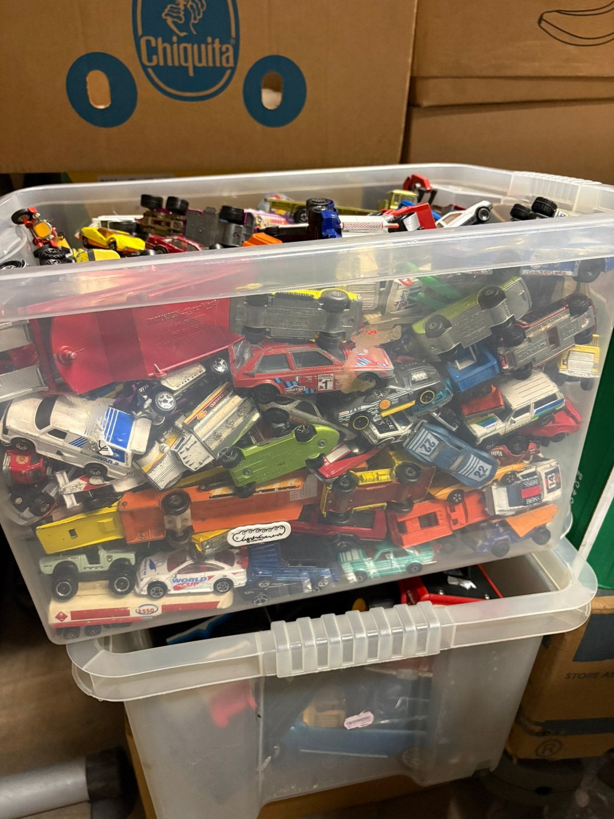 Doos vol 370 stuks van en verzamelaar matchbox, Enlèvement ou Envoi, Utilisé