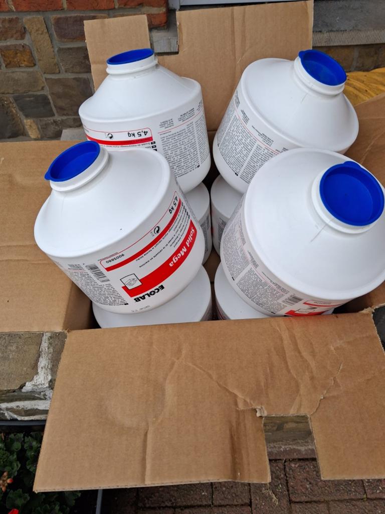 Set van 8 potten met vast wasmiddel voor nieuwe vaatwassers, Ophalen