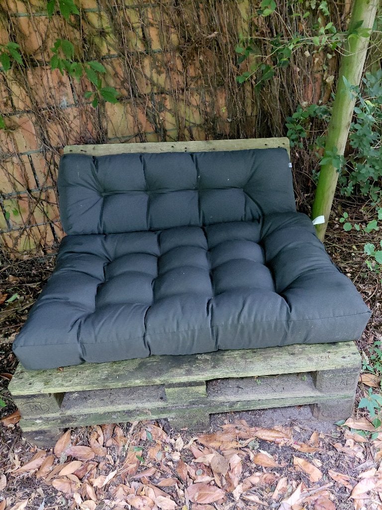 Palletkussens +palleten + opbergbox, Tuin en Terras, Ophalen, Gebruikt