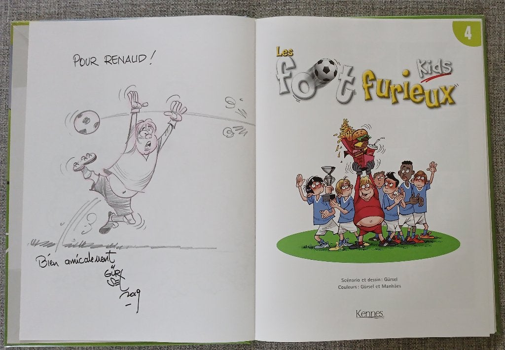 BD Les Foot furieux Kids 4 Gürsel Dédicace EO Neuf, Eén stripboek, Ophalen of Verzenden, Nieuw