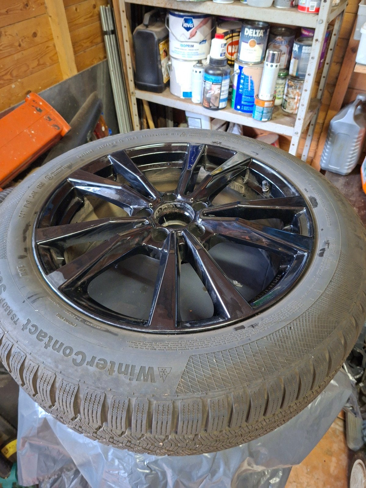 Winterbanden 215/60/R18 102T alu velgen 4 stuks Mercedes EQA, Ophalen, 18 inch, 215 mm, Banden en Velgen