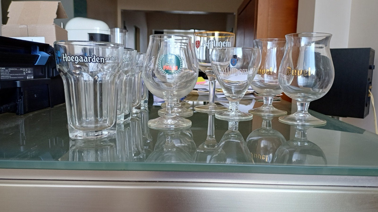 Verschillende bierglazen waarop te bieden, Verzamelen, Ophalen of Verzenden