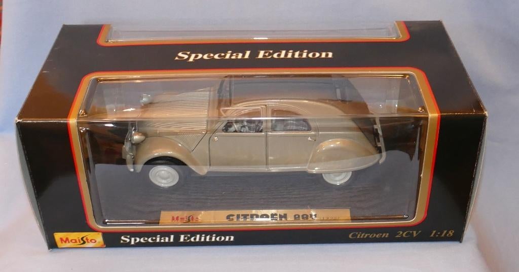 Vente de stock Maisto 1/18 : Citroën 2CV 1952, Hobby & Loisirs créatifs, Voitures miniatures | 1:18, Envoi, Neuf, Voiture, Maisto
