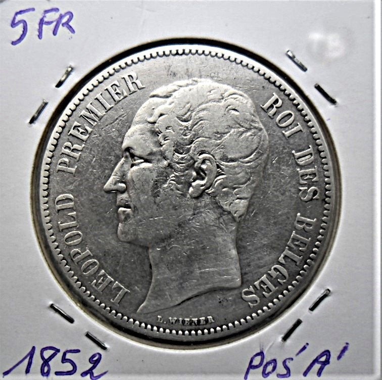 Pour collection, 5 FB argent Léopold I & II au choix !, Monnaie en vrac, Argent, Enlèvement, Argent