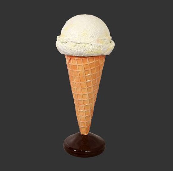 Crème glacée — Polyester glacé — Hauteur 95 cm, Enlèvement, Neuf