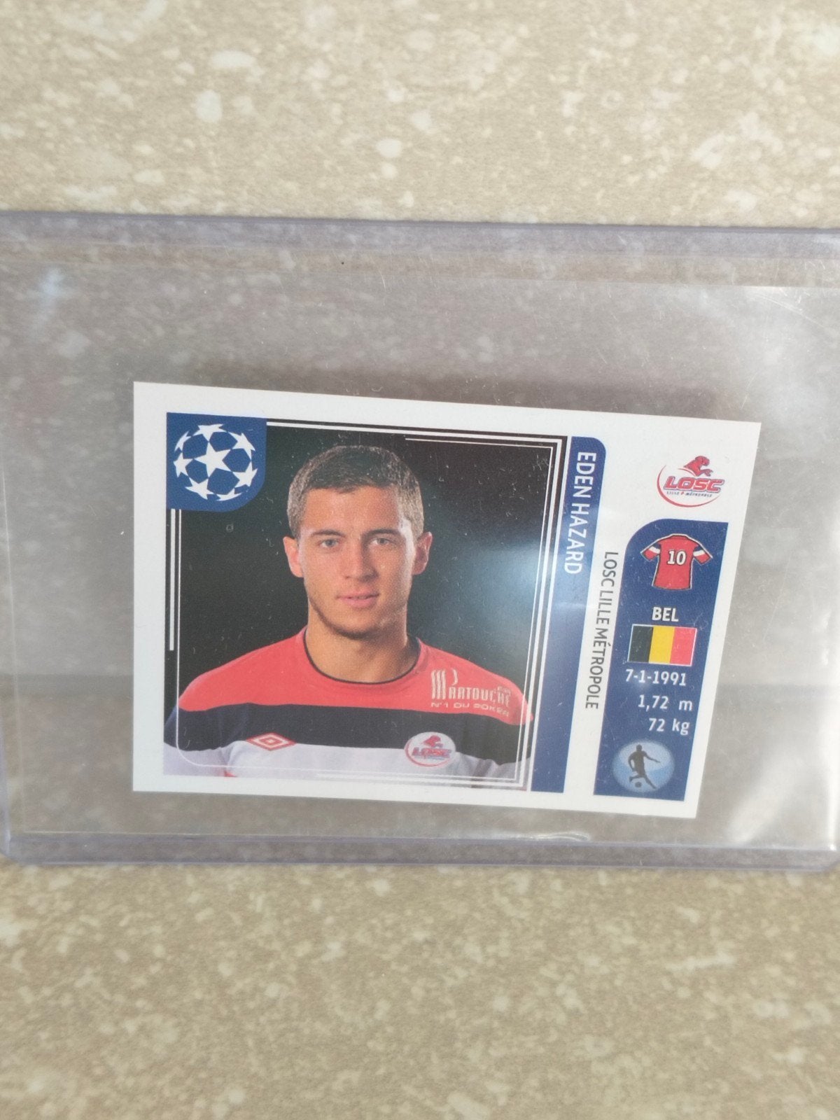 Panini sticker Champions League Eden Hazard Lille Rookie, Ophalen of Verzenden, Sticker