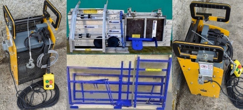 Monte charge COMABI Montana 20 m + options, Bricolage & Construction, Monte-charges, Comme neuf, Ascenseur de chantier, Enlèvement
