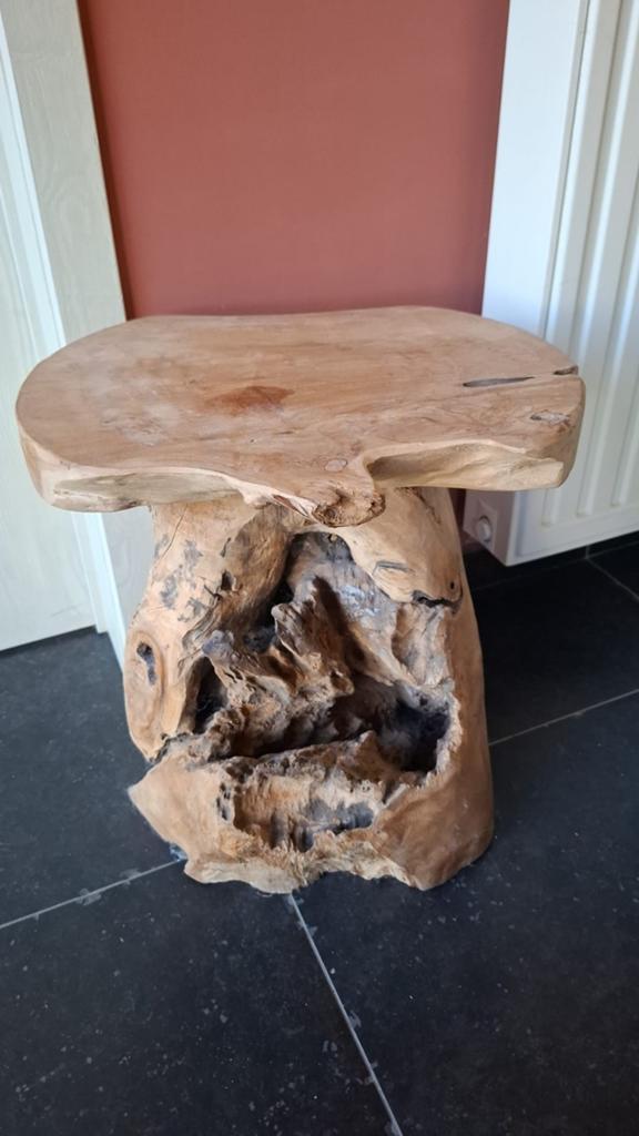 Zwaar houten tafeltje, Huis en Inrichting, Ophalen