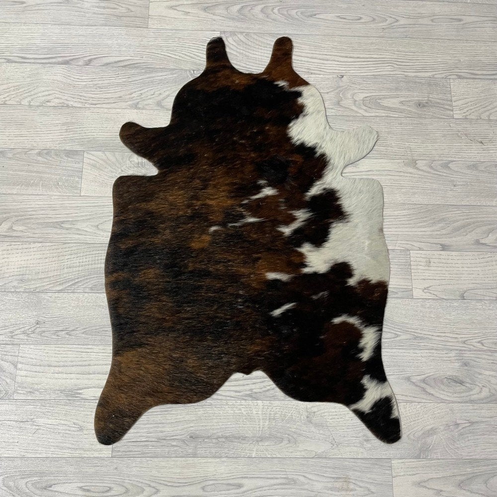 Mini koeienhuid bruin wit zwart 90x60cm #405 | Lederstore, Meerkleurig, Wandkleed, Nieuw, Ophalen of Verzenden