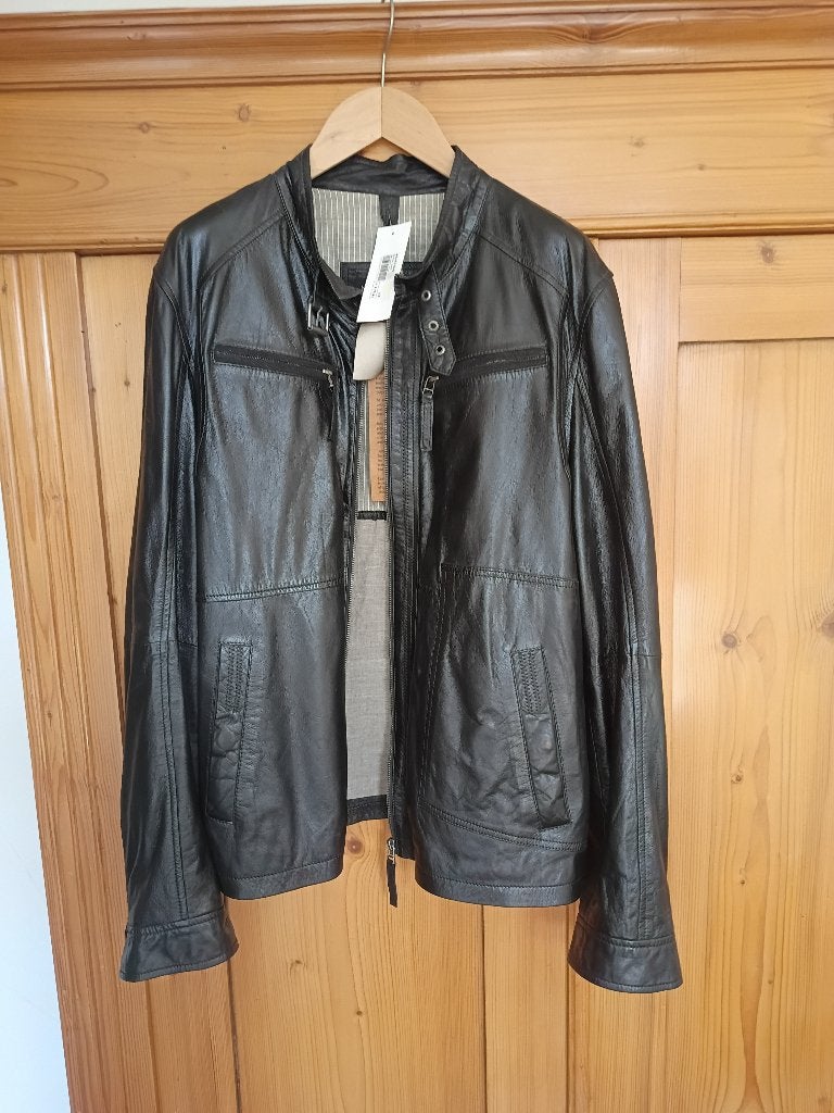 Veste en cuir, Enlèvement, Neuf, Taille 52/54 (L), Noir
