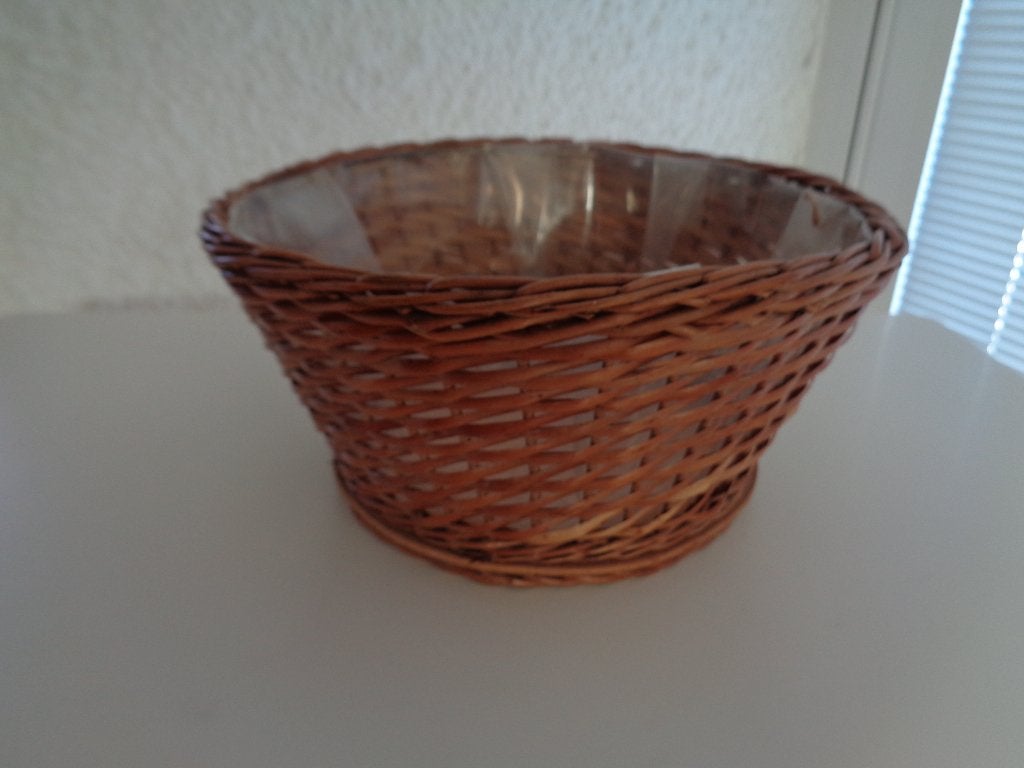 Panier cache Pot foncé ou autre. Vintage., Maison & Meubles, Rond, Autres matériaux, Panier, Utilisé