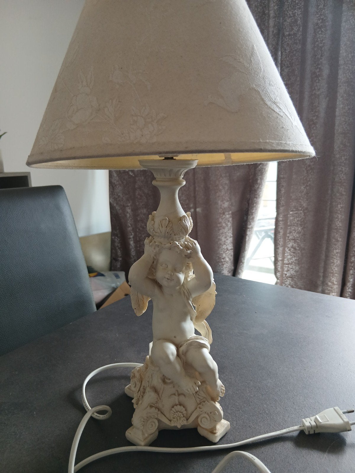 Lampe ange, Enlèvement, Céramique, Vintage