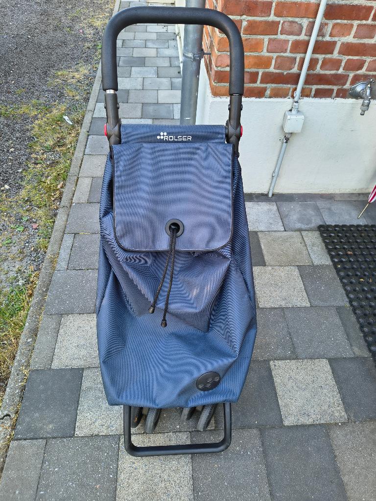 Boodschappentrolley, Ophalen, Zo goed als nieuw, Blauw, Wieltjes