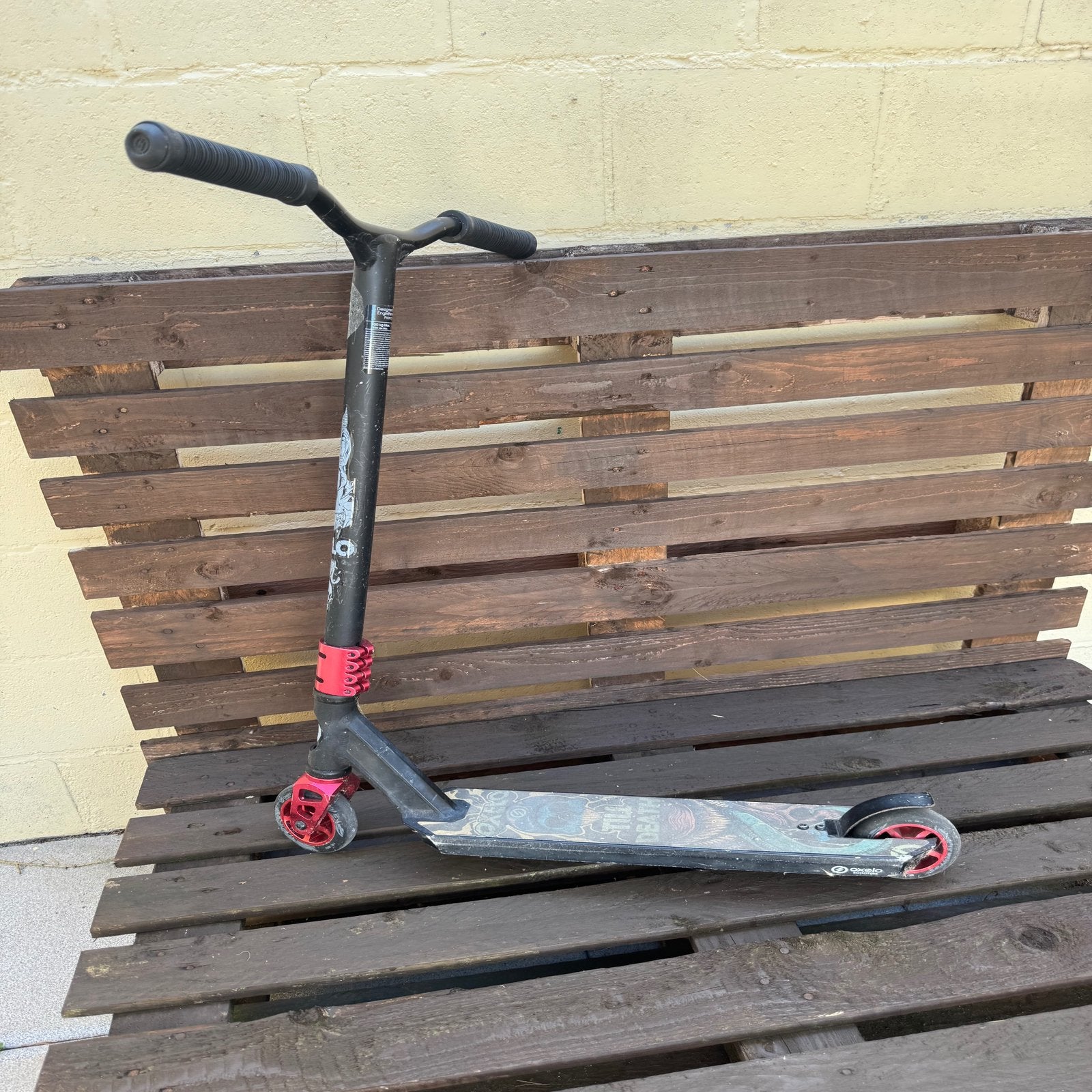 Trottinette Oxelo - Noir avec accents rouges - Freestyle, Enlèvement, Comme neuf