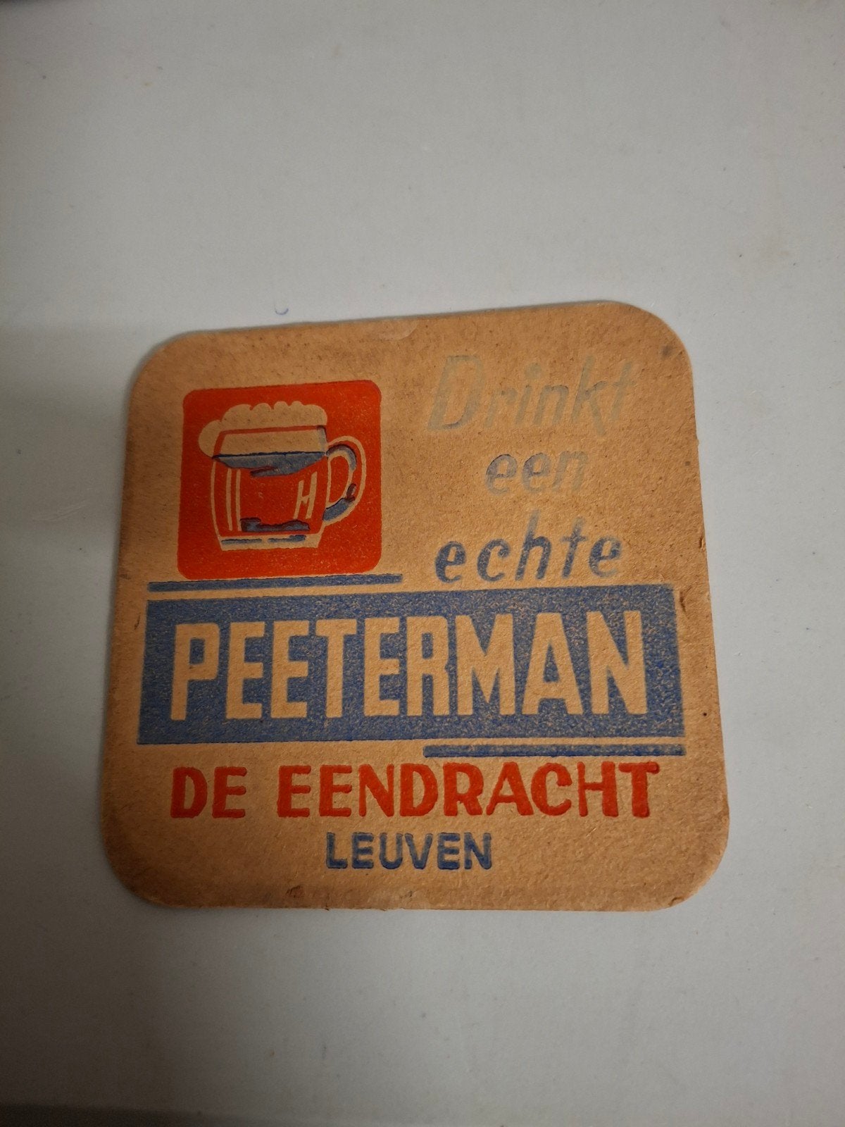 oud bierviltje peeterman de eendracht, Ophalen of Verzenden